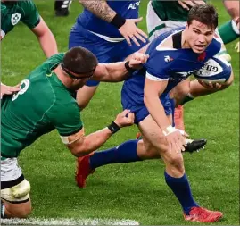  ?? (Photo AFP) ?? Antoine Dupont a de nouveau été décisif sous le maillot de l’équipe de France.