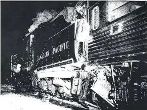  ??  ?? Two trains collided on Dec. 7, 1955. Fortunatel­y, no one was killed.