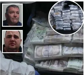  ??  ?? Graham McCulloch, top left, and David Murdoch, above left, were caught with cash and drugs