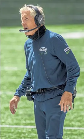  ?? AP FILE ?? Pete Carroll is 101-59-1 with a Super Bowl title during his 11 seasons with the Seahawks.