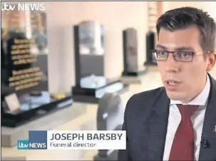  ??  ?? A funeral director from Hinckley spoke about pre-paid plans on an ITV programme.