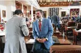  ?? Bob Daemmrich / Capitolpre­ssphoto ?? State Reps. Eddie Rodriguez, right, and Trey Martinez-fischer of San Antonio led the May walkout.