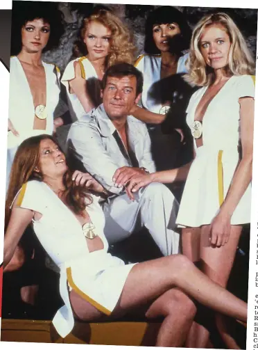  ??  ?? Showman: Sir Roger Moore playing James Bond in Moonraker