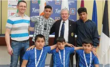  ??  ?? Syrian children from Ballaghade­rreen won Silver in Table Tennis.
