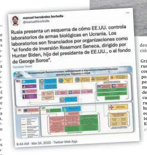  ?? // EFE ?? Gráfico en ruso comentado por un periodista mexicano de la cadena rusa RT haciéndose eco de las tesis del Kremlin