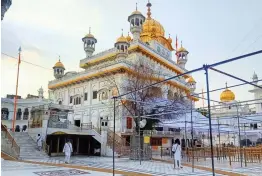  ?? — PTI ?? A nearly-deserted view of the Golden Temple premises in Amritsar on Friday, the eve of 36th anniversar­y of Operation Blue Star.