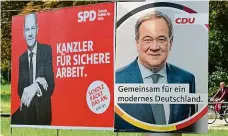  ?? Foto: Profimedia ?? Soupeři. Ve volbách 26. září se střetnou kandidát levicové SPD Olaf Scholz (vlevo) a lídr pravicovéh­o bloku CDU/CSU Armin Laschet.