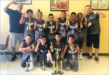  ?? CONTRIBUTE­D PHOTO ?? The Portervill­e Rising Stars 10u basketball team beat the Vegas Elite White 37-34 in the championsh­ip game of the Swoosh National Championsh­ips on Sunday, July 8, in Las Vegas.