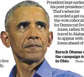  ?? Photo / AP ?? Barack Obama on the campaign trail in Ohio.