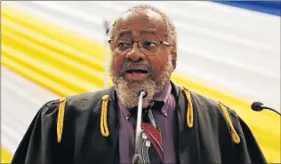  ?? Picture: SINO MAJANGAZA ?? QUALITY LEADERSHIP: Pallo Jordan speaks at the O R Tambo memorial lecture at the University of Fort Hare’s Miriam Makeba Hall in East London