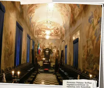  ?? ©sailko ?? Firenzen Palazzo Roffian vapaamuura­riloosi on valmiina niin kutsuttua ranskalais­ta rituaalia varten.