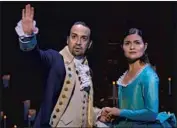  ?? Disney+ ?? THE FILMED “Hamilton,” with Lin- Manuel Miranda and Phillipa Soo, shows up on watchlists.