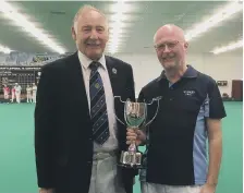  ?? ?? County Champion of Champions winner Stanley Brett Arkley, right.