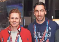  ?? JOE SCARNICI / GETTY IMAGES ?? U.S. skeleton racers John Daly (left) and Matt Antoine have been friends and training together for many years.