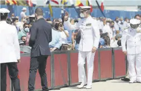  ?? EUROPA PRESS/NACHO FRADE ?? El rey Felipe VI, en la llegada del buque escuela Juan Sebastián Elcano.