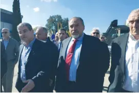  ?? (Anna Ahronheim) ?? DEFENSE MINISTER Avigdor Liberman is seen in Tel Aviv yesterday shortly after the verdict was read.