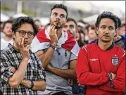  ?? ALAN CROWHURST / GETTY IMAGES ?? Even though England held a 1-0 lead on Croatia, worried fans took nothing for granted and were crushed by the Three Lions’ 2-1 defeat in extra time Wednesday in a World Cup semifinal.