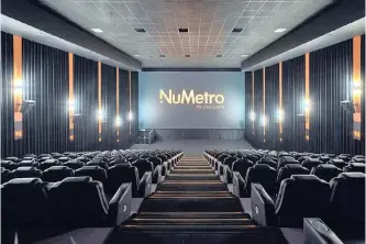  ??  ?? South Africa’s leading cinema chains Ster-kinekor and Nu Metro are putting precaution­ary measures of physical distancing in place and increasing sanitising regimes to ensure the safety of staff and customers once cinemas are able to open.