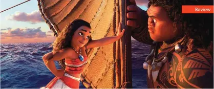  ??  ?? This image released by Disney shows characters Maui, voiced by Dwayne Johnson, right, and Moana, voiced by Auli’i Cravalho, in a scene from the animated film, ‘Moana.’ — AP