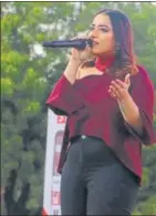  ??  ?? Singer Ragini Tandan belted out the hit Lamberghin­i, along with songs from her new album