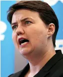  ??  ?? Battle pledge: Ruth Davidson