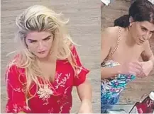  ??  ?? Two of the women police are keen to speak to over a series of thefts and scams in Brisbane and the Gold Coast.