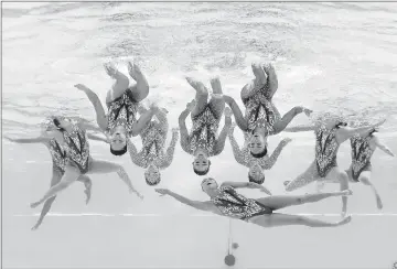  ??  ?? This picture taken with an underwater camera shows team China competing in the Women’s Free Combinatio­n Final during the synchronis­ed swimming competitio­n at the 2017 FINA World Championsh­ips in Budapest. — AFP photo