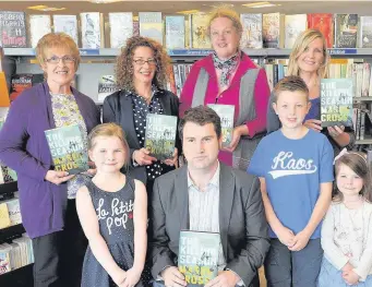  ??  ?? Good to talk Gavin Bell visits Cambuslang Library, to give a talk