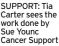  ??  ?? SUPPORT: Tia Carter sees the work done by Sue Younc Cancer Support
