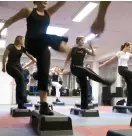  ?? ARKIVBILD: LISA SUNDSTRÖM ?? Step up-träning var ett populärt inslag på gymmen under mitten av 90-talet fram till mitten av 00-talet.