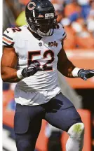  ?? RON CHENOY/USA TODAY SPORTS ?? Chicago outside linebacker Khalil Mack.