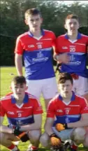  ??  ?? The Mogue O’Rahilly’s squad prior to Saturday’s defeat in the replayed Wexford People Minor football Premier championsh­ip final in Taghmon.
