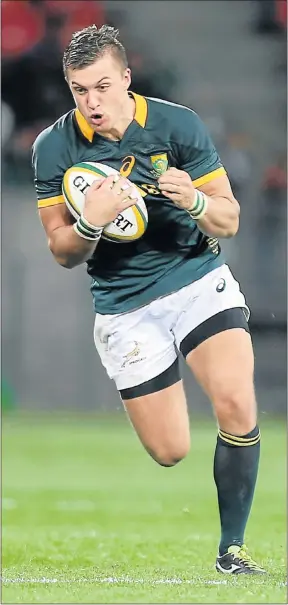  ?? Picture: GALLO IMAGES ?? NEW TALENT: Flyhalf Handre Pollard will be starting in only his second test when the Springboks take on Argentina today in Pretoria