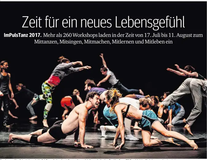  ??  ?? Starchoreo­graf Jan Fabre ist heuer bei ImPulsTanz mit einer Ausstellun­g, mehreren Arbeiten und mit seiner Teaching Group (Bild) auch bei den Workshops prominent vertreten