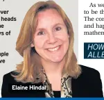  ??  ?? Elaine Hindal