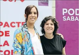  ?? NORMA VIDAL / ACN ?? Marta Farrés amb Marta Morell després d’anunciar l’acord