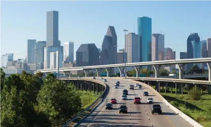  ?? Photograph: Alamy Stock Photo ?? The Houston skyline. The Biden administra­tion says highway expansion plans could violate local residents’ civil rights.