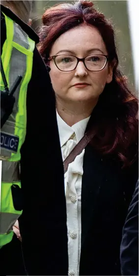  ?? ?? Ordeal: Nicole Short told the inquiry she felt ‘overwhelme­d with terror’. Left, the former officer puts on a police vest