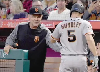  ?? GETTY IMAGES ?? Bruce Bochy is entering his 25th season as a manager and his 13th with the Giants.