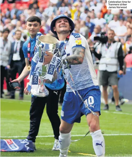  ??  ?? Celebratio­n time for Tranmere striker James Norwood