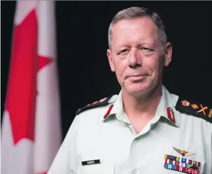  ?? JAMES PARK/OTTAWA CITIZEN ?? Gen. Jonathan Vance, Canada’s new chief of defence staff, served two combat tours in Afghanista­n, was a senior NATO commander in Europe and was responsibl­e for all Canadian military operations in Canada and overseas.