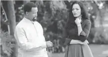  ??  ?? Sello Maake KaNcube with Connie Ferguson in ‘‘The Queen’’