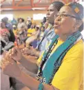  ?? PICTURE: CINDY WAXA ?? FULL SUPPORT: Nomachina Sikweza and Nontobeko Ntshongwe celebrate Human Rights Day at Khayelitsh­a Resource Centre.