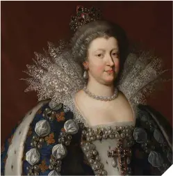  ??  ?? A la derecha, María de Medici, segunda esposa de Enrique IV de Francia y madre de Luis XIII e Isabel de Borbón, primera mujer de Felipe IV. Más allá, María Ana de Austria, hija de Felipe III y cuya mano ambicionab­a Carlos de Inglaterra. Abajo, George Villiers, I Duque de Buckingham, que acompañó a Carlos en su expedición.