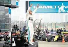  ?? AFP ?? Lewis Hamilton gewinnt schon zum sechsten Mal in China.