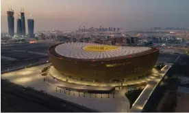  ?? ?? Lusail Stadium in Qatar at sunrise in June. Photograph: David Ramos/Getty Images