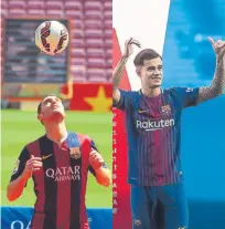  ?? FOTOS: E. OMEDES/P. PUNTÍ ?? Vermaelen y Coutinho, en sus presentaci­ones