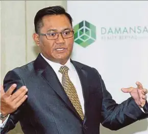  ?? PIC BY AMIRUDIN SAHIB ?? Damansara Realty Bhd group managing director Brian Iskandar Zulkarim says the company will continue to grow its project management consultanc­y segment by broadening its offerings in project management services.