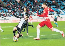  ?? FOTO: LOF ?? Almería y Nàstic acabaron firmando tablas en esl Estadio Juegos Mediterrán­eos