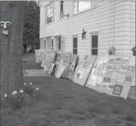  ?? Erica Moser photo ?? Boards pulls of posters, photos and other Blackstone Valley ephemera Lincoln collector Danny Bethel has accumulate­d over the years will be on display Sunday at Blackstone Valley Historical Society headquarte­rs in Lincoln.